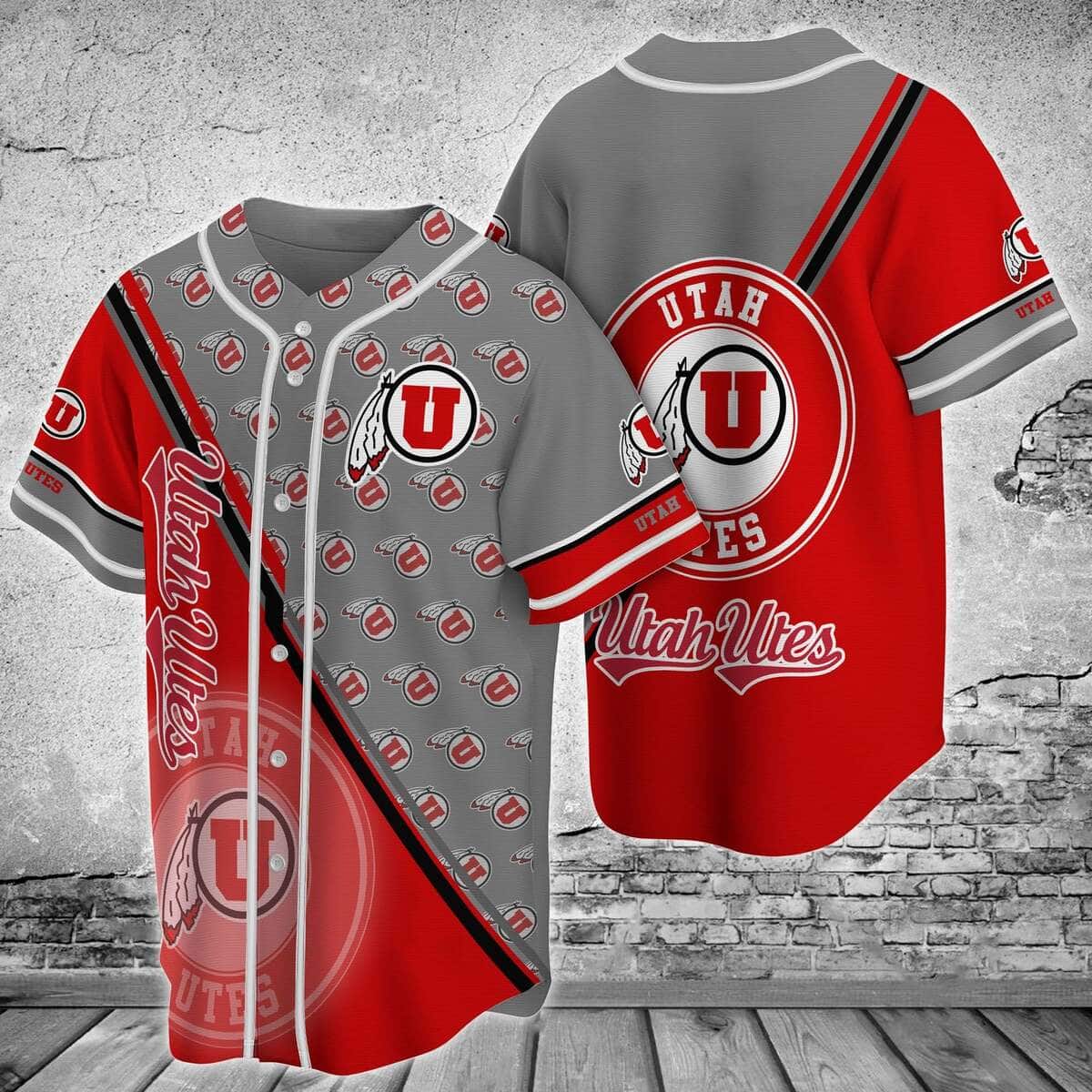 NFL Utah Utes Baseball Jersey Gift For Football Players NFL Utah Utes Baseball Jersey Gift For Football Players