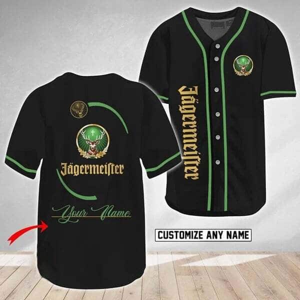 Jagermeister Baseball Jersey Gift For Whiskey Fans Custom Name Jagermeister Baseball Jersey Gift For Whiskey Fans Custom Name