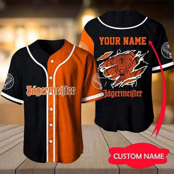 Jagermeister Baseball Jersey Custom Name Gift For Wine Lovers