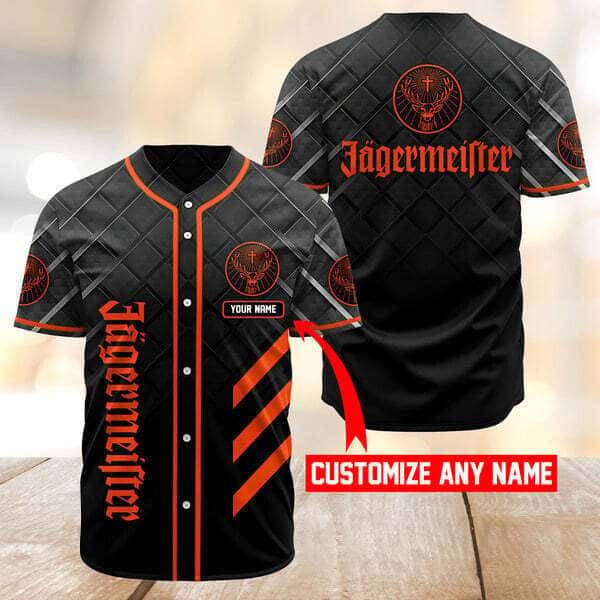 Vintage Jagermeister Baseball Jersey Custom Name Gift For Whiskey Drinkers Vintage Jagermeister Baseball Jersey Custom Name Gift For Whiskey Drinkers
