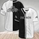 Black And White Split Patron Baseball Jersey Gift For Him Black And White Split Patron Baseball Jersey Gift For Him