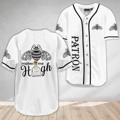 Patron Baseball Jersey Make Me High Gift For Whiskey Lovers