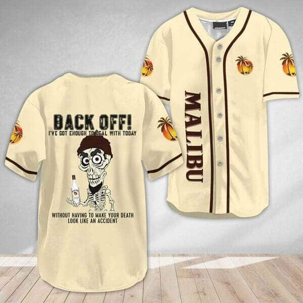 Achmed Back Off With Malibu Rum Baseball Jersey Gift For Him