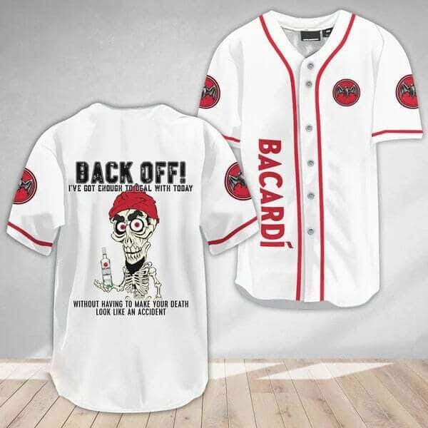 Achmed Back Off With Bacardi Rum Baseball Jersey Gift For Best Friend