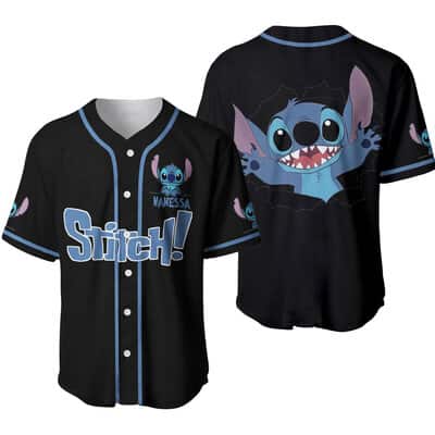 Stitch Baseball Jersey Custom Name Gift For Best Friend