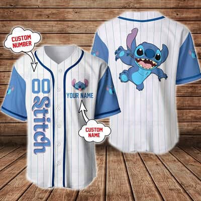 Disney Stitch Baseball Jersey Custom Name And Number Gift For Girlfriend