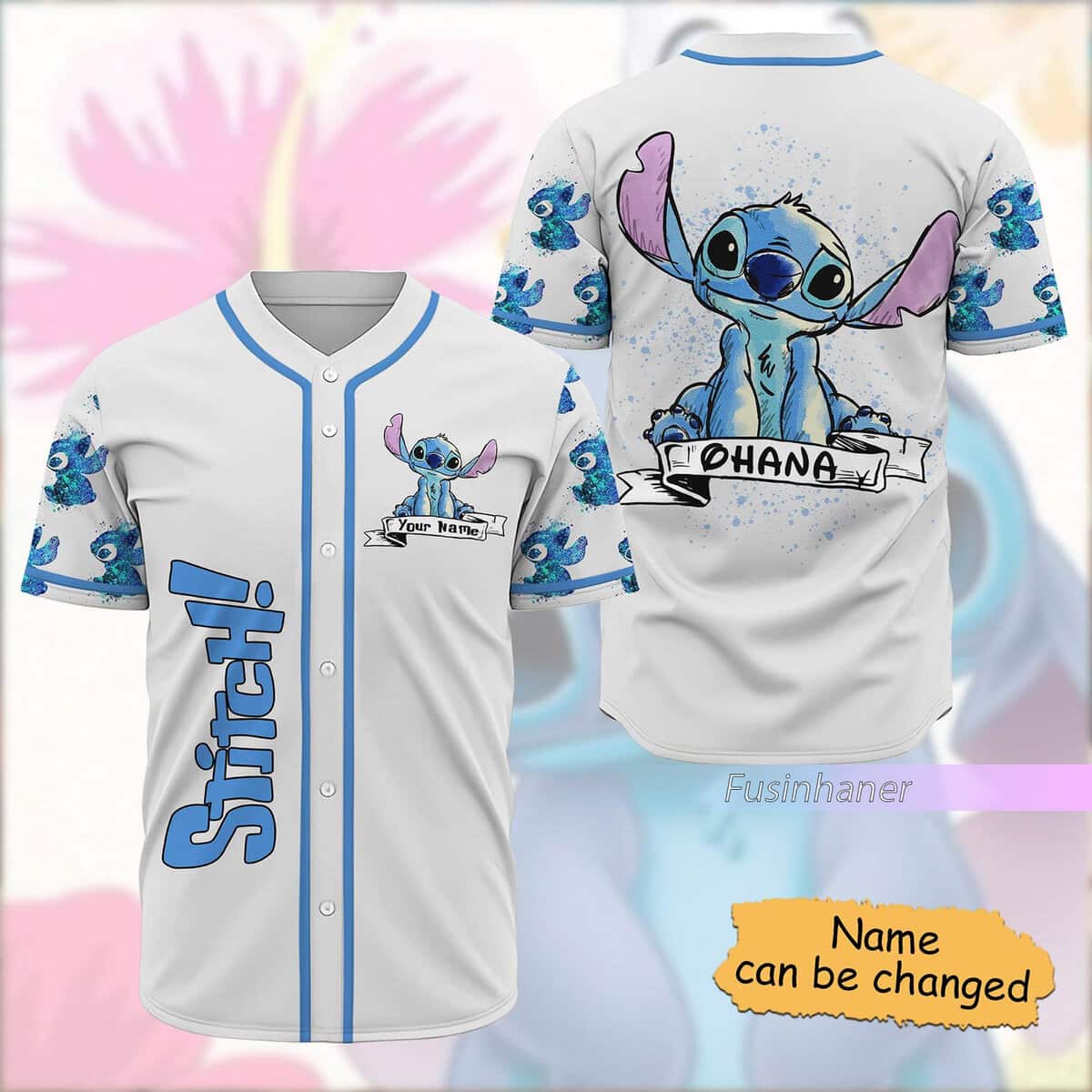 Stitch Baseball Jersey Custom Name Disney Lovers Gift Stitch Baseball Jersey Custom Name Disney Lovers Gift
