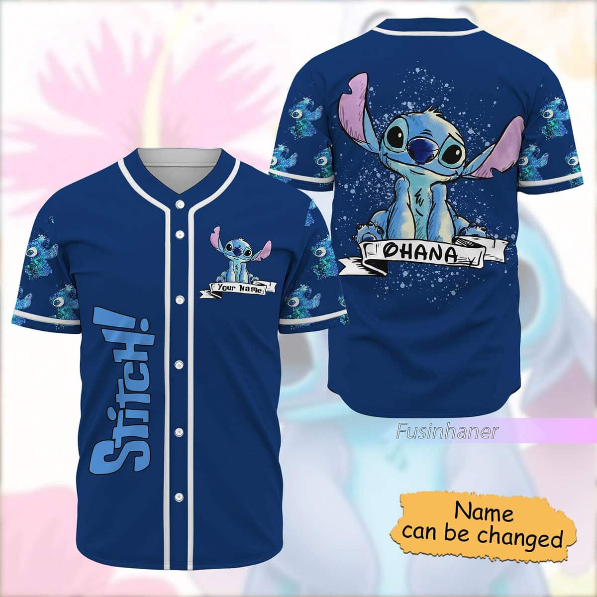 Stitch Baseball Jersey Custom Name Disney Lovers Gift Stitch Baseball Jersey Custom Name Disney Lovers Gift