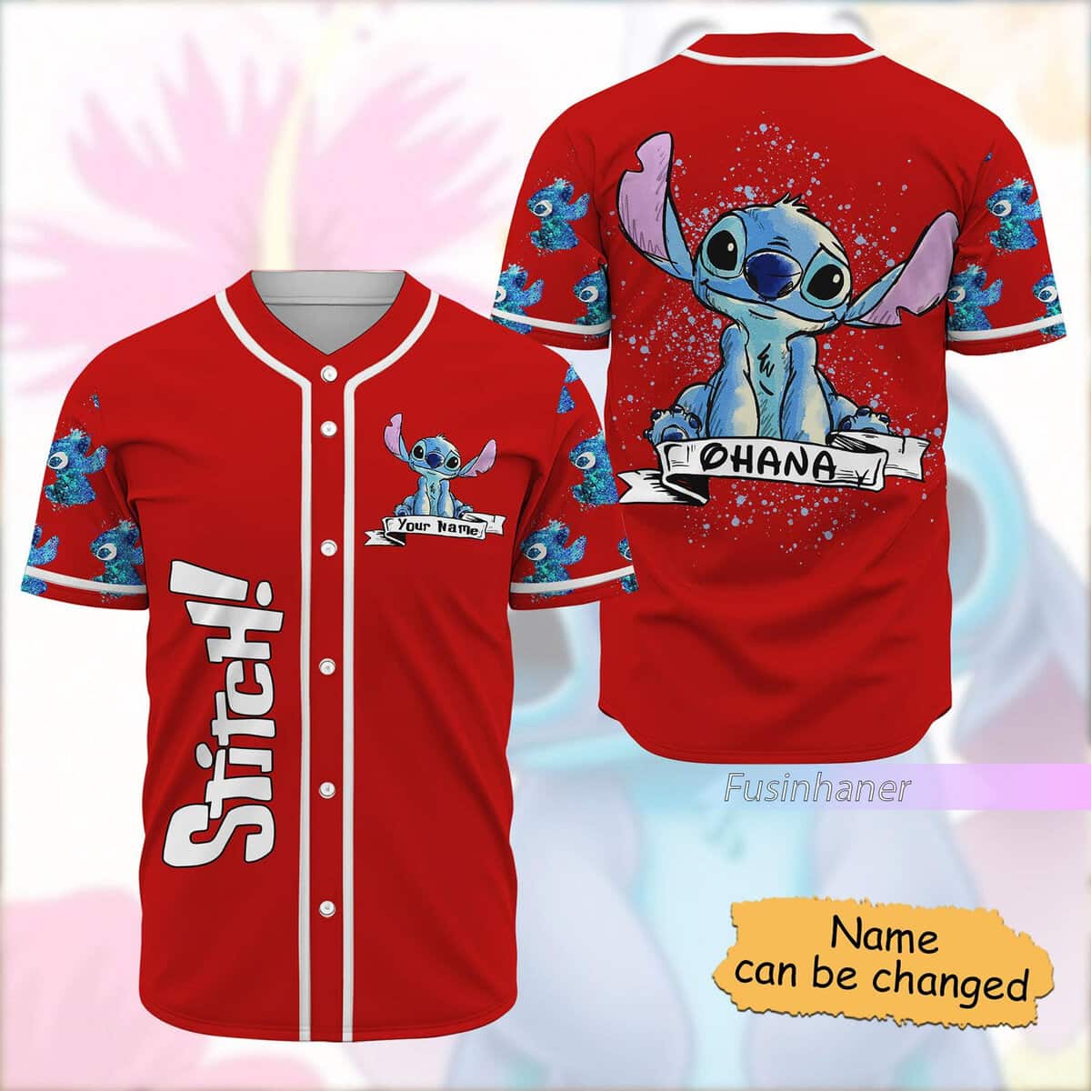 Stitch Baseball Jersey Custom Name Disney Lovers Gift Stitch Baseball Jersey Custom Name Disney Lovers Gift