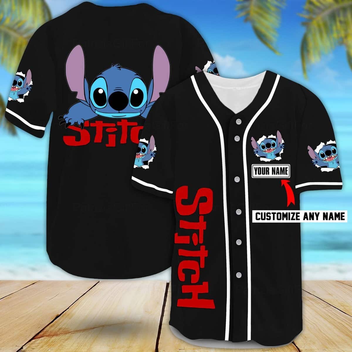 Stitch Baseball Jersey Gift For Disney Lovers Adults Custom Name Stitch Baseball Jersey Gift For Disney Lovers Adults Custom Name
