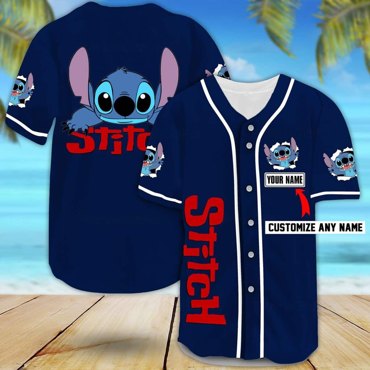 Stitch Baseball Jersey Gift For Disney Lovers Adults Custom Name Stitch Baseball Jersey Gift For Disney Lovers Adults Custom Name
