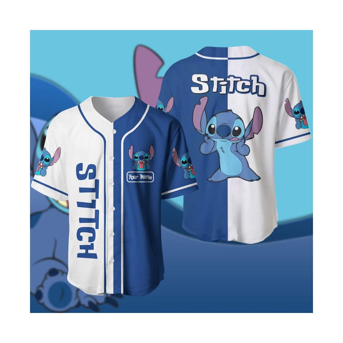 Stitch Baseball Jersey Custom Name Birthday Gift For Disney Lovers Stitch Baseball Jersey Custom Name Birthday Gift For Disney Lovers