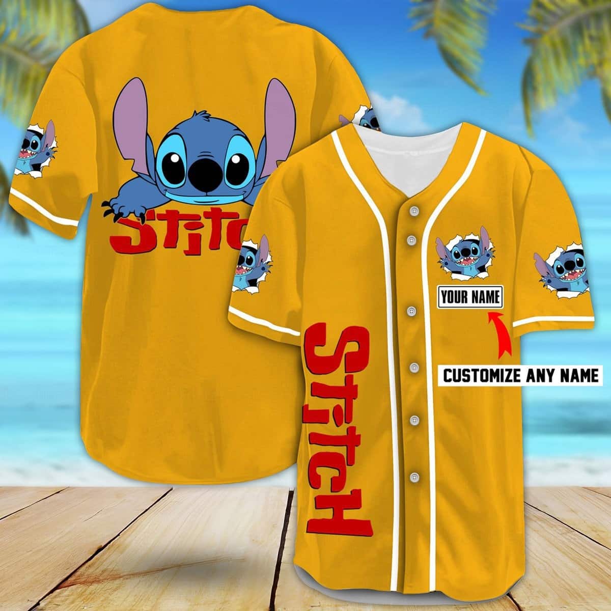 Stitch Baseball Jersey Gift For Disney Lovers Adults Custom Name Stitch Baseball Jersey Gift For Disney Lovers Adults Custom Name