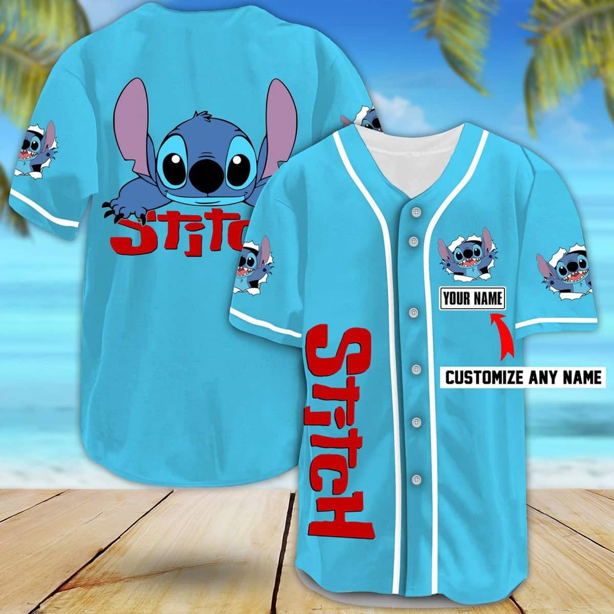 Stitch Baseball Jersey Gift For Disney Lovers Adults Custom Name Stitch Baseball Jersey Gift For Disney Lovers Adults Custom Name