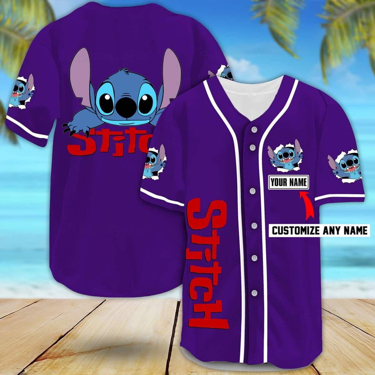 Stitch Baseball Jersey Gift For Disney Lovers Adults Custom Name Stitch Baseball Jersey Gift For Disney Lovers Adults Custom Name