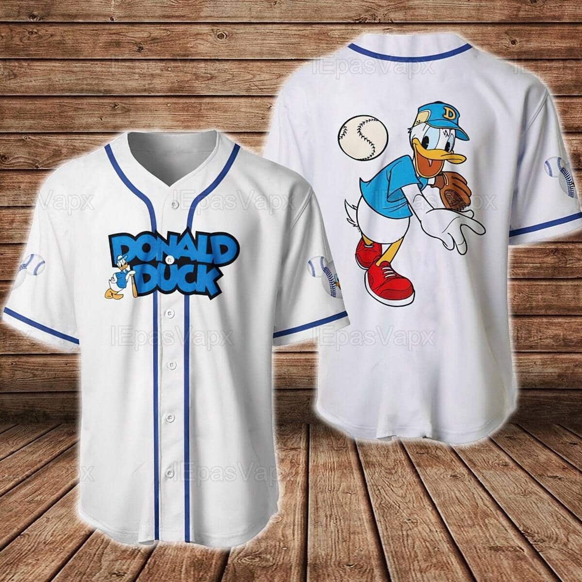Funny Donald Duck Baseball Jersey Gift For Disney Lovers Funny Donald Duck Baseball Jersey Gift For Disney Lovers