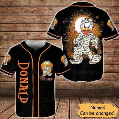 Donald Duck Baseball Jersey Custom Name Halloween Gift For Him