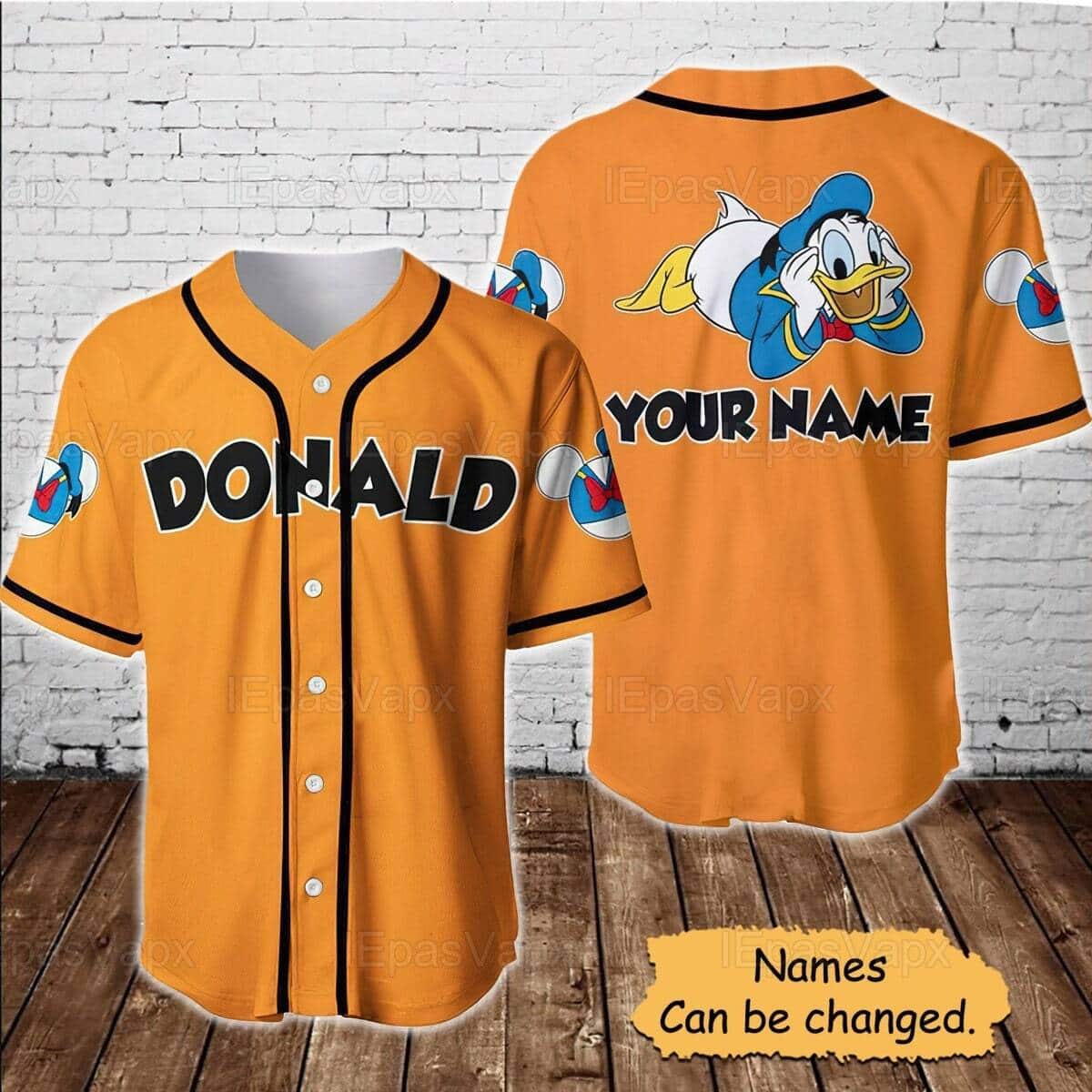 Donald Duck Baseball Jersey Custom Name Gift For Disney Lovers Donald Duck Baseball Jersey Custom Name Gift For Disney Lovers