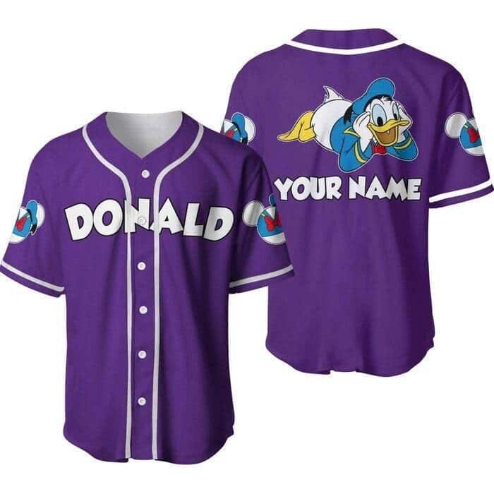 Donald Duck Baseball Jersey Custom Name Gift For Him Donald Duck Baseball Jersey Custom Name Gift For Him