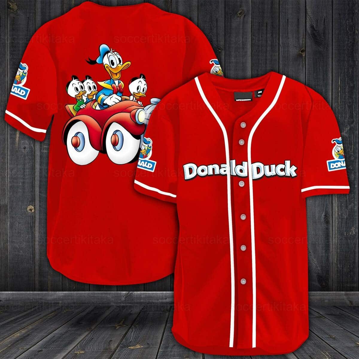 Donald Duck Baseball Jersey Gift For Sporty Boyfriend Donald Duck Baseball Jersey Gift For Sporty Boyfriend