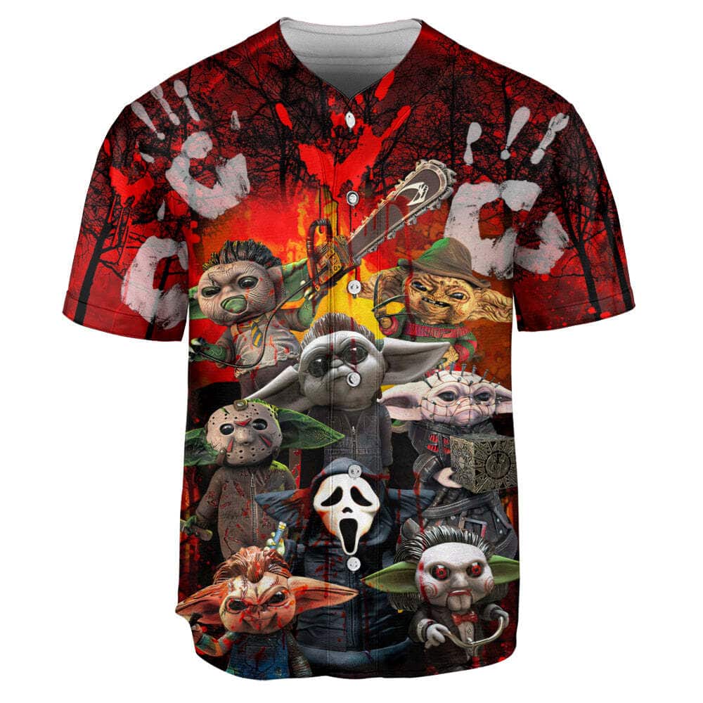 Halloween Costumes Baby Yoda Star Wars Baseball Jersey Gift For Friends Halloween Costumes Baby Yoda Star Wars Baseball Jersey Gift For Friends