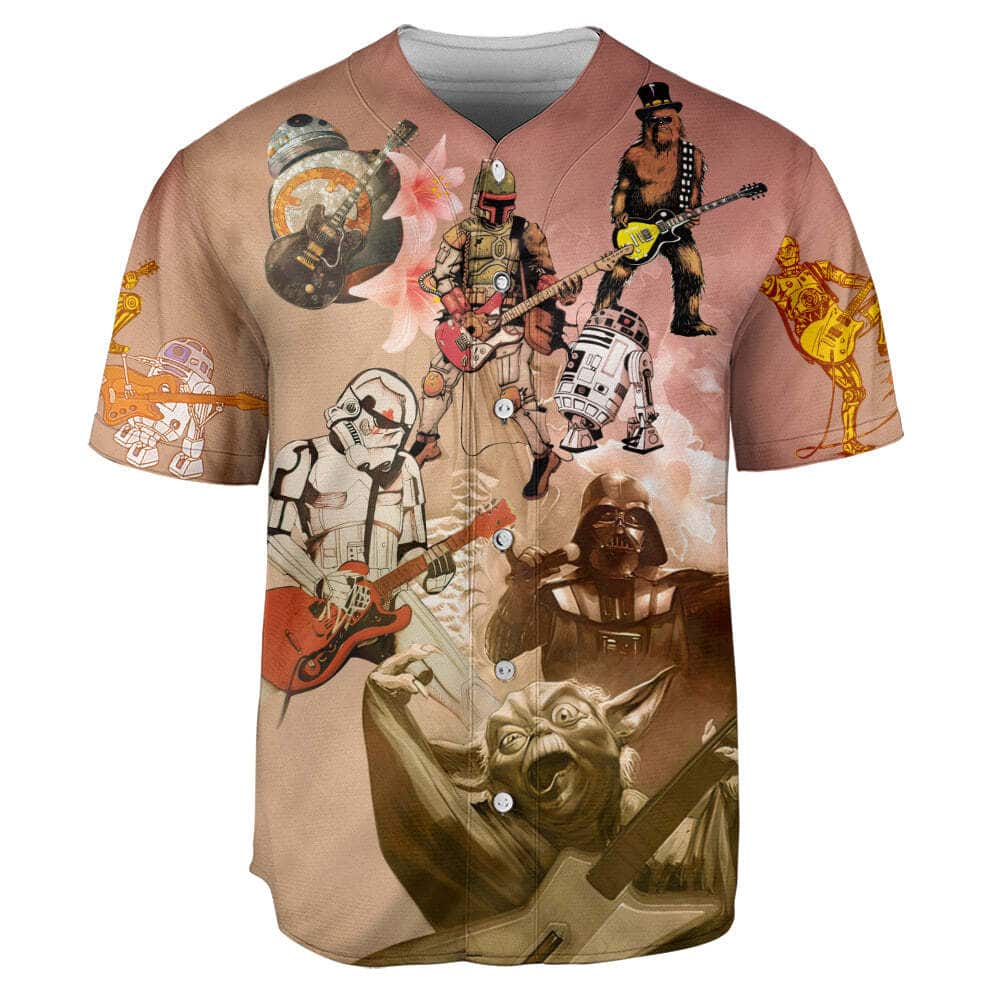 Star Wars Playing Guitar Where Words Fail Music Speaks Baseball Jersey Star Wars Playing Guitar Where Words Fail Music Speaks Baseball Jersey