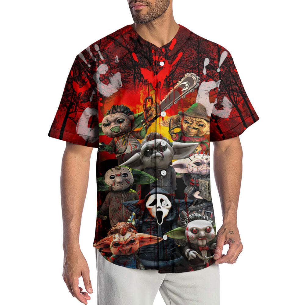 Halloween Costumes Baby Yoda Star Wars Baseball Jersey Gift For Friends