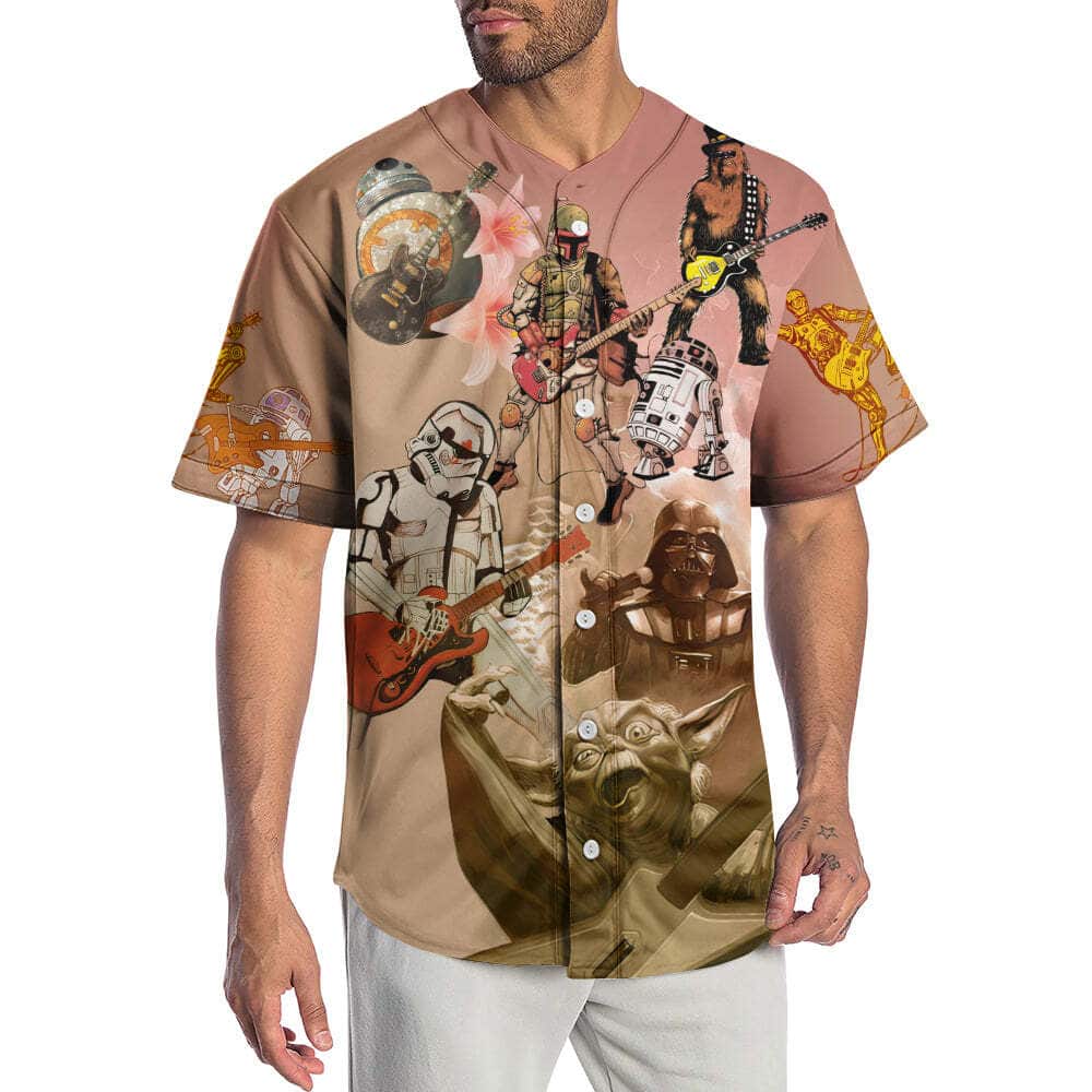 Star Wars Playing Guitar Where Words Fail Music Speaks Baseball Jersey Star Wars Playing Guitar Where Words Fail Music Speaks Baseball Jersey