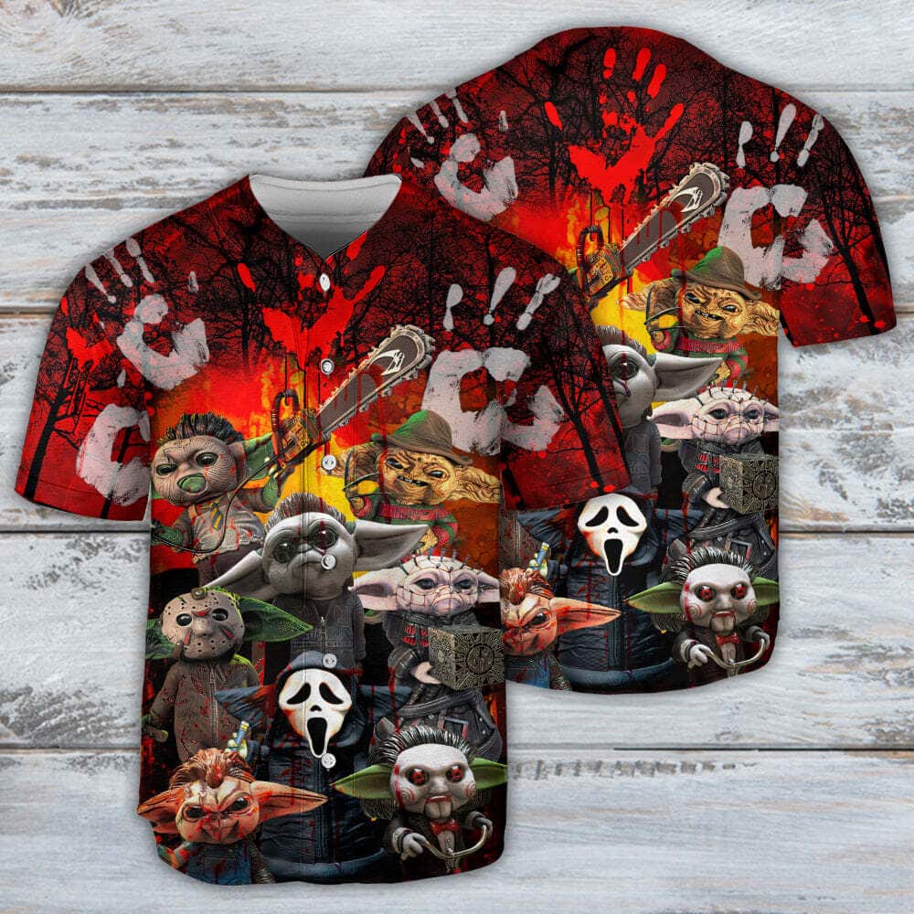 Halloween Costumes Baby Yoda Star Wars Baseball Jersey Gift For Friends Halloween Costumes Baby Yoda Star Wars Baseball Jersey Gift For Friends