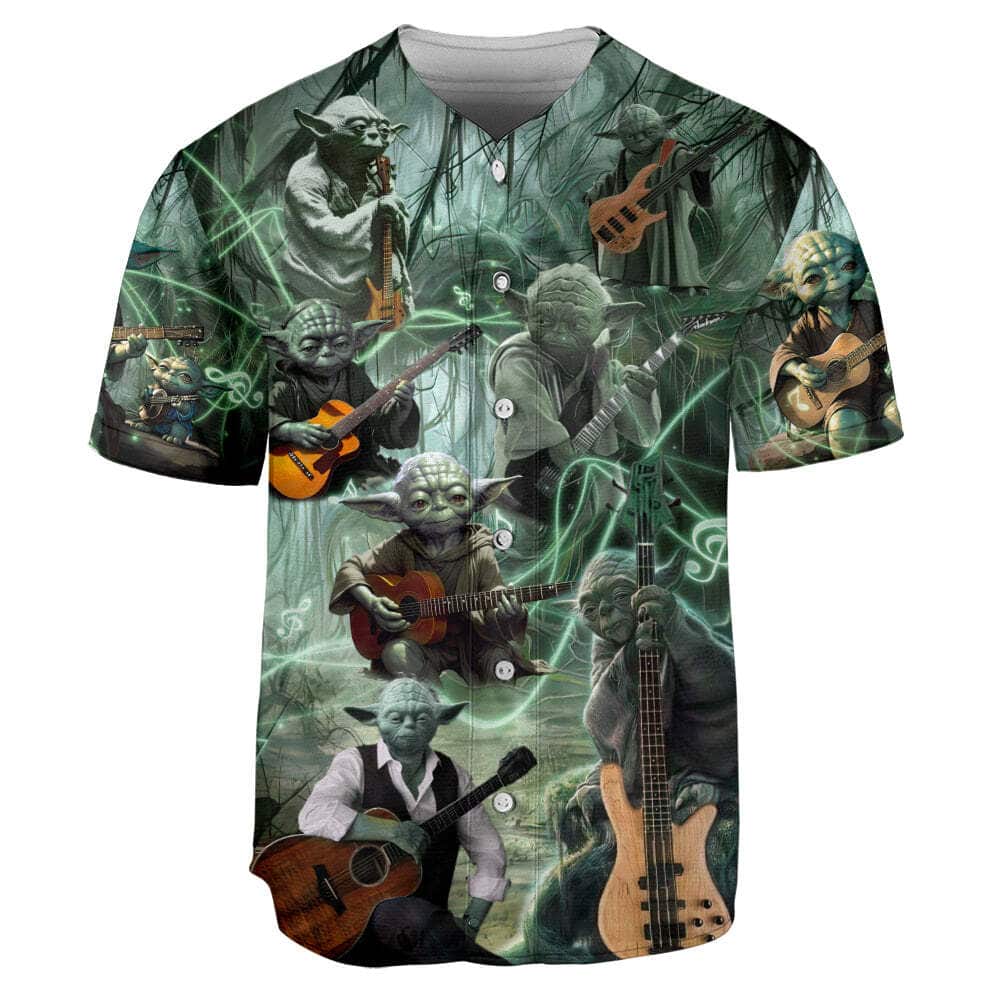 Star Wars Yoda Playing Guitar Fantastic Baseball Jersey Star Wars Yoda Playing Guitar Fantastic Baseball Jersey