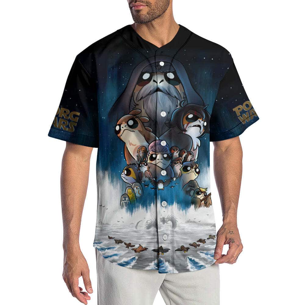 Star Wars We Must Say Our Goodbye To Our Porgs Friends Baseball Jersey