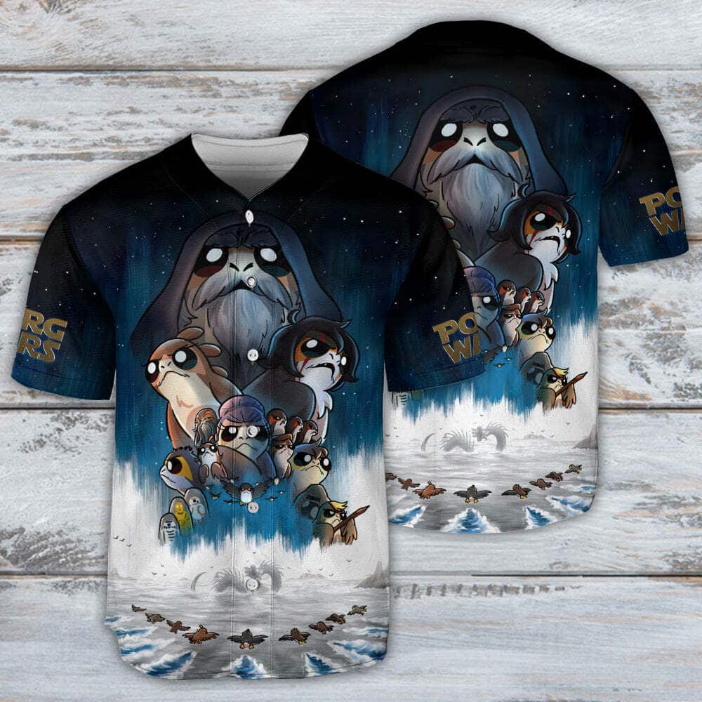 Star Wars We Must Say Our Goodbye To Our Porgs Friends Baseball Jersey Star Wars We Must Say Our Goodbye To Our Porgs Friends Baseball Jersey
