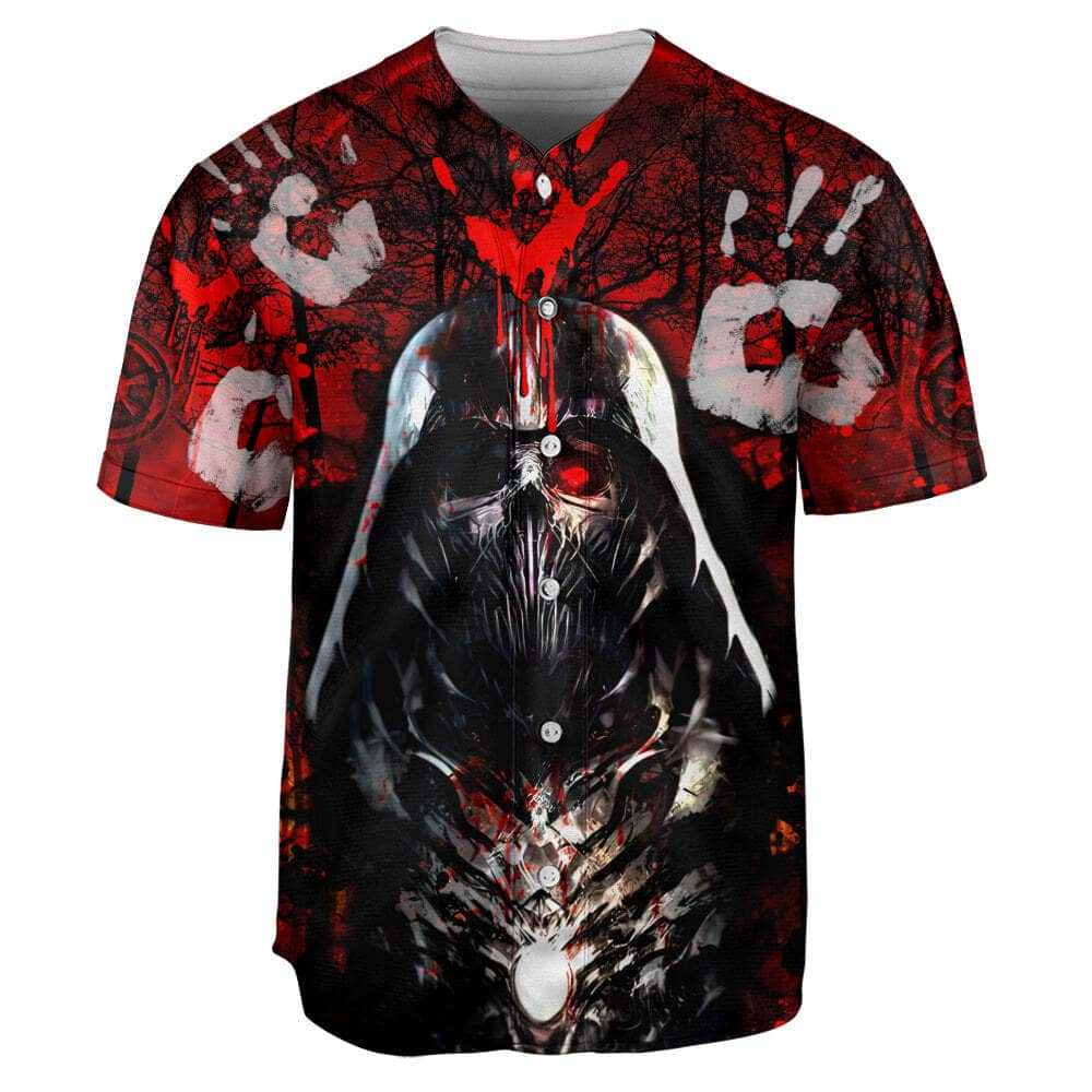 Halloween Star Wars Horror Blood Scary Darth Vader Death Masks Baseball Jersey