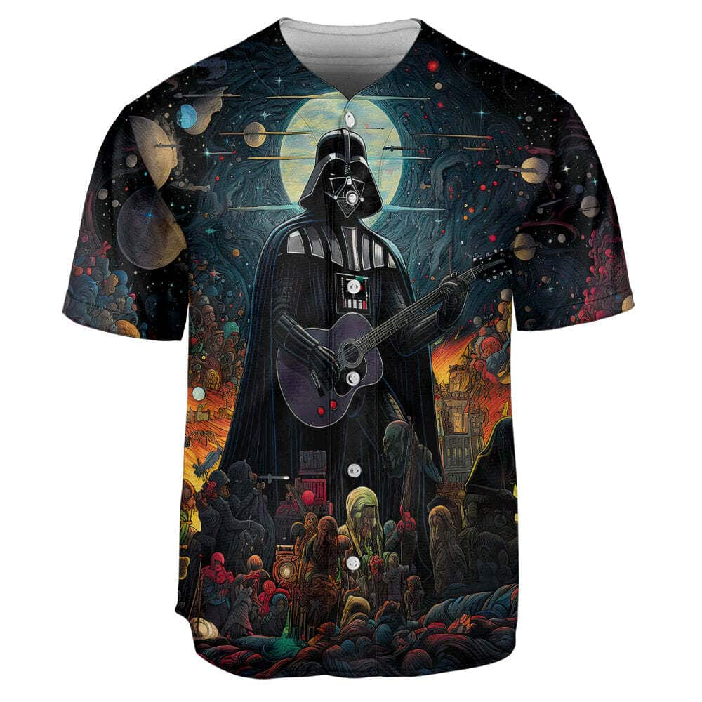 Star Wars Darth Vader Nobody Can Stop Me Playing Guitar Baseball Jersey