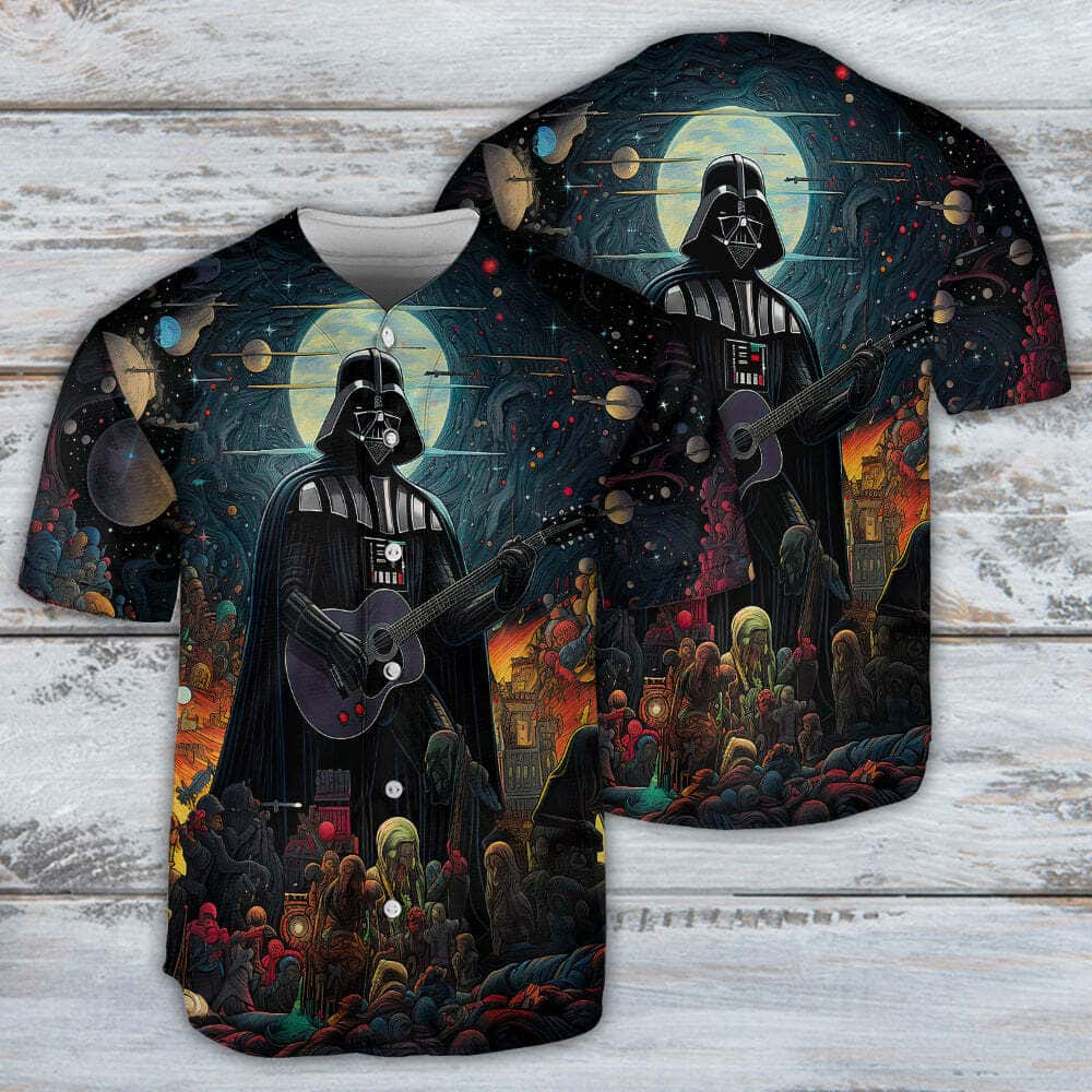 Star Wars Darth Vader Nobody Can Stop Me Playing Guitar Baseball Jersey