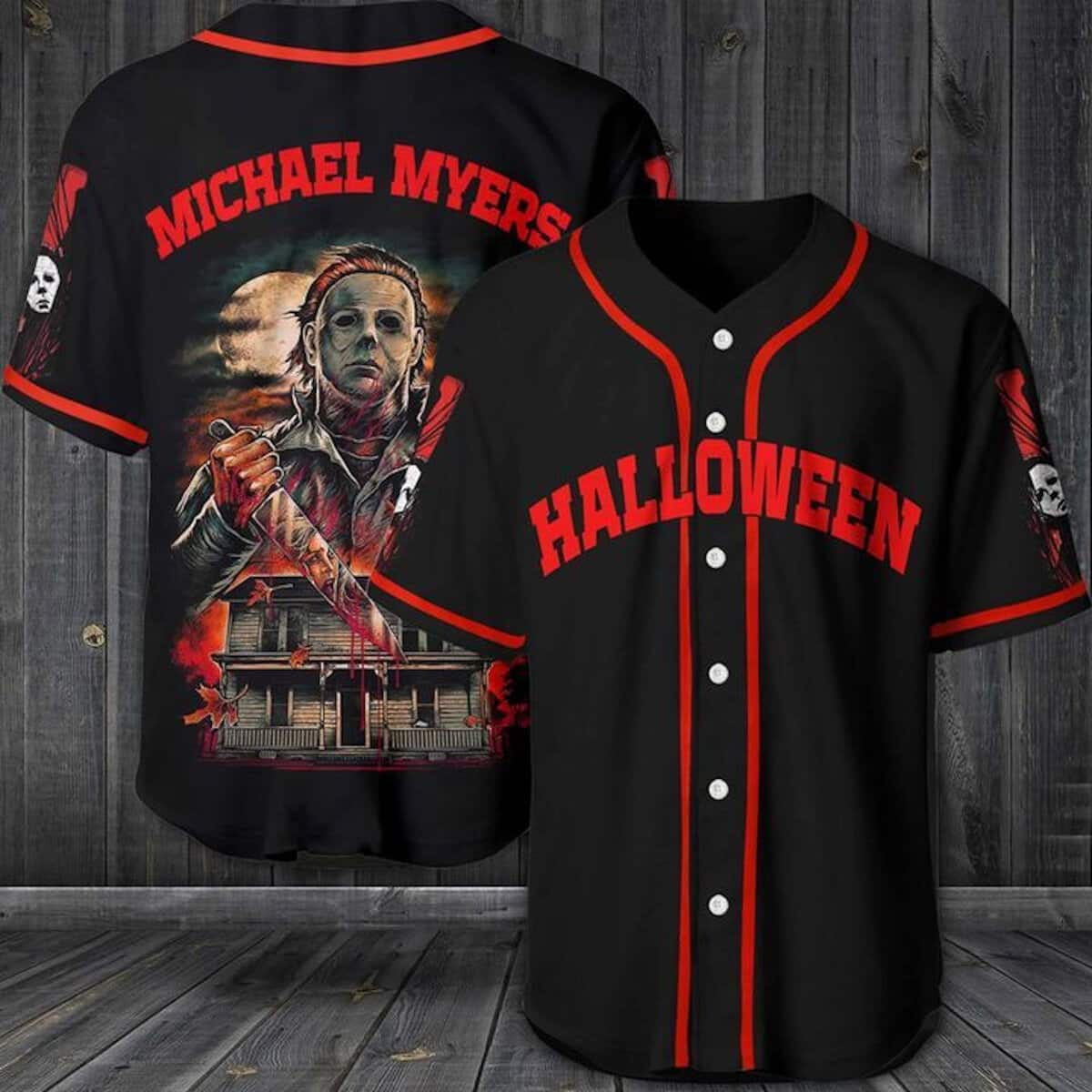 Halloween Michael Myers Baseball Jersey Gift For Horror Film Lovers