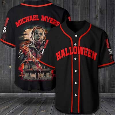 Halloween Michael Myers Baseball Jersey Gift For Horror Film Lovers Halloween Michael Myers Baseball Jersey Gift For Horror Film Lovers