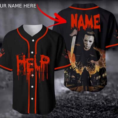 Michael Myers Baseball Jersey Custom Name Gift for Horror Movie Fans