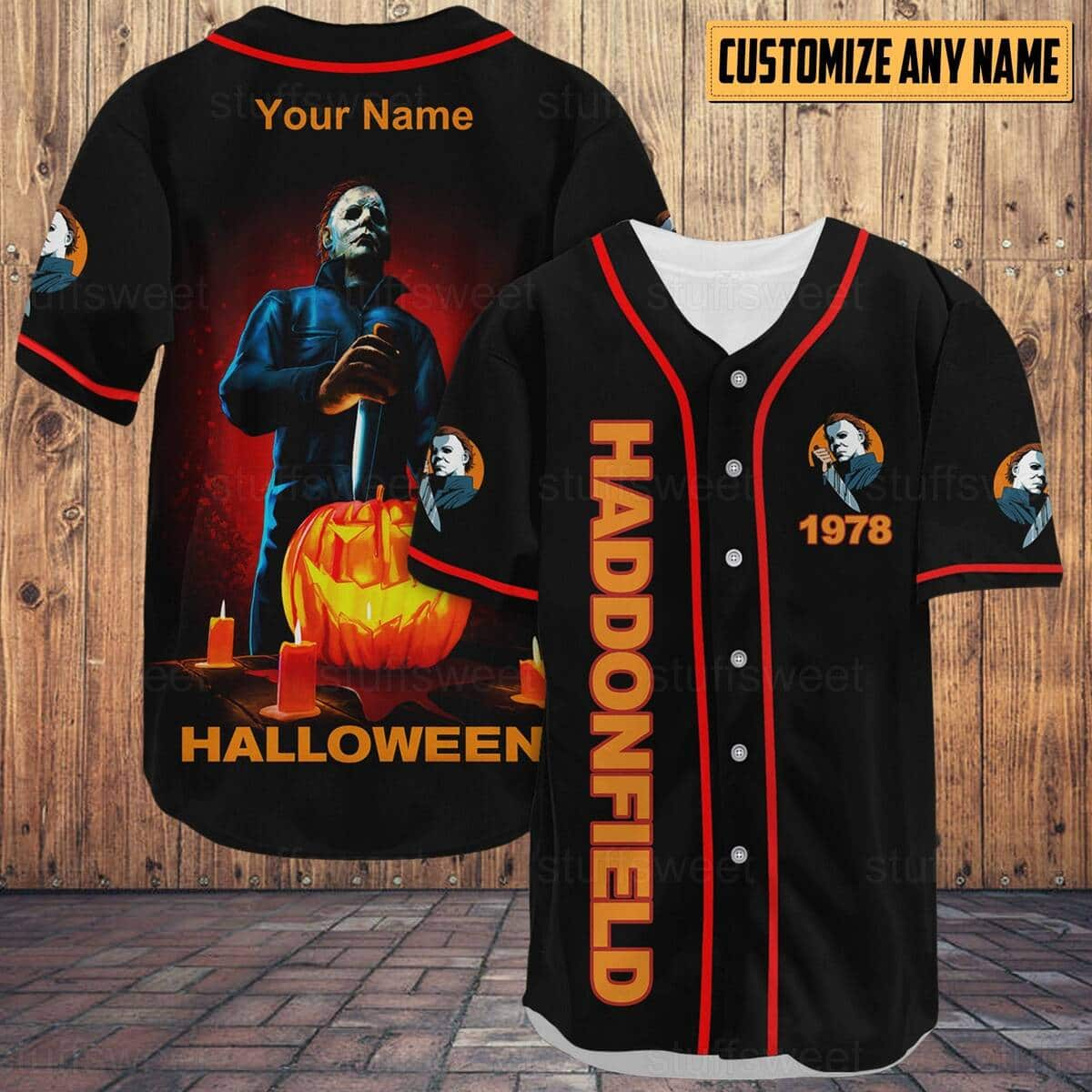 Michael Myers Baseball Jersey Gift For Halloween 1978 Fans Customize Name