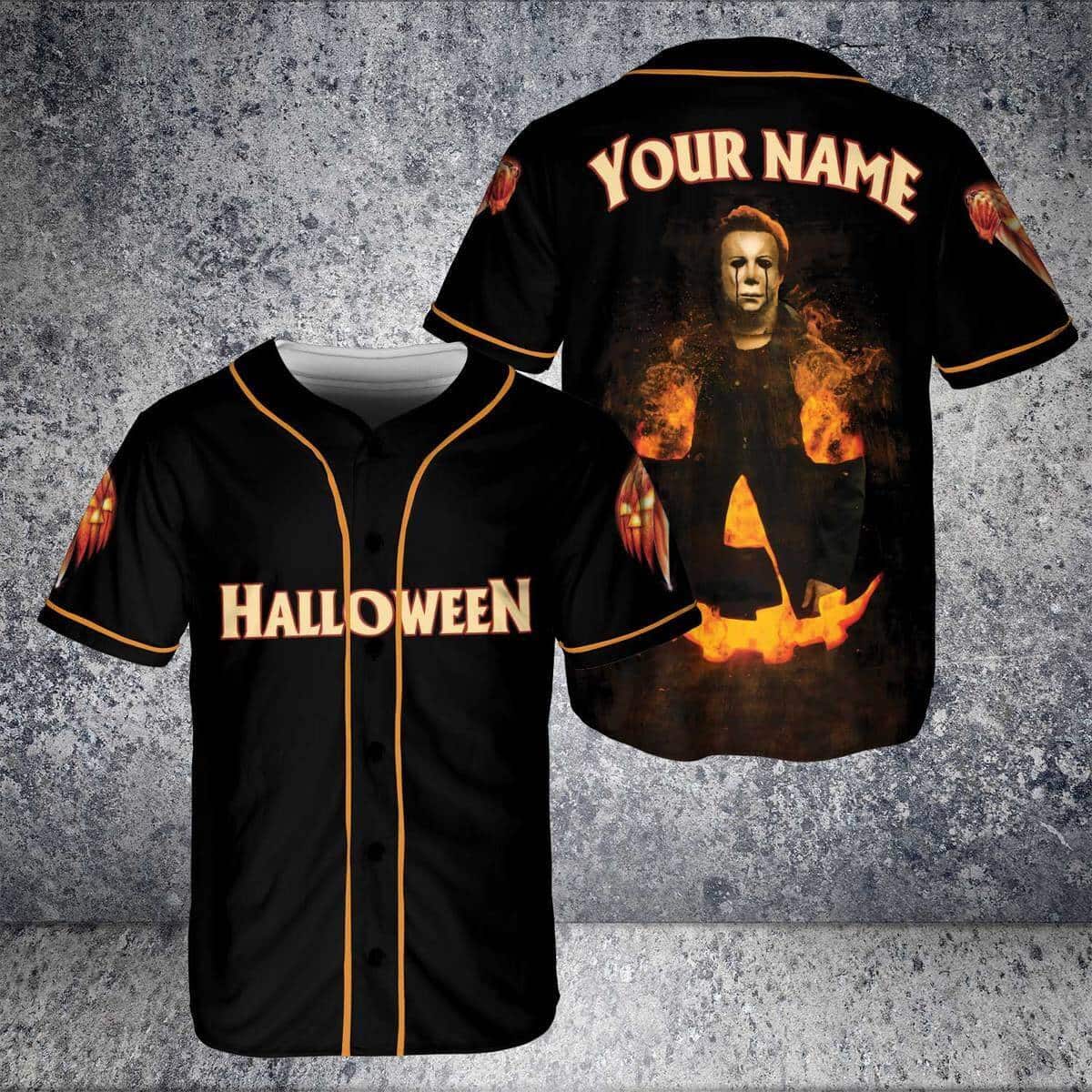 Michael Myers Baseball Jersey Custom Name Gift For Halloween Movie Fans Michael Myers Baseball Jersey Custom Name Gift For Halloween Movie Fans