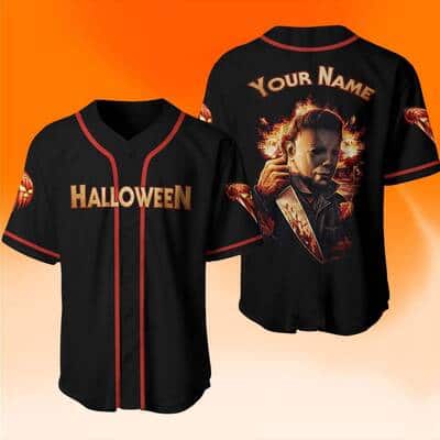 Michael Myers Baseball Jersey Gift For Horror Movie Fans Custom Name