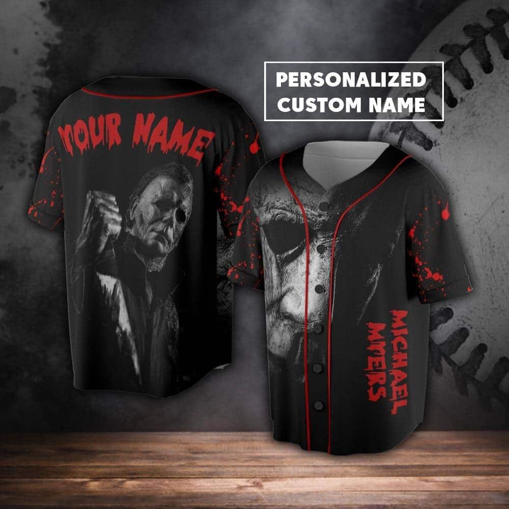 Michael Myers Baseball Jersey Custom Name Unique Halloween Gift Michael Myers Baseball Jersey Custom Name Unique Halloween Gift