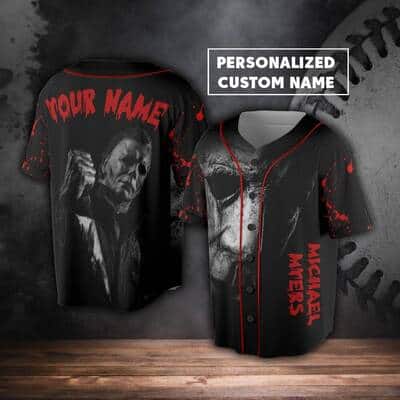 Michael Myers Baseball Jersey Custom Name Unique Halloween Gift