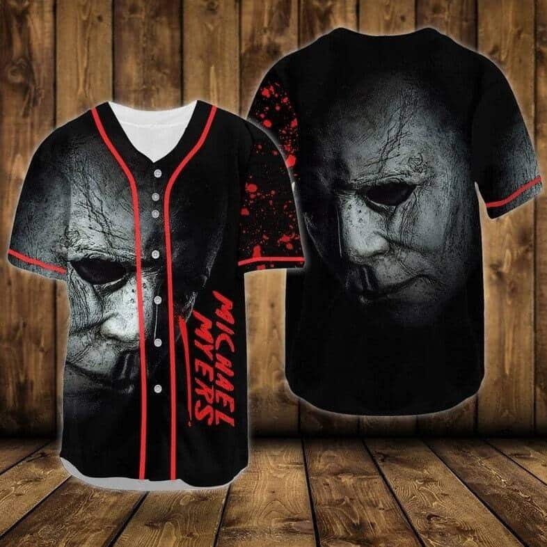 Halloween Michael Myers Baseball Jersey Horror Movie Gift Halloween Michael Myers Baseball Jersey Horror Movie Gift
