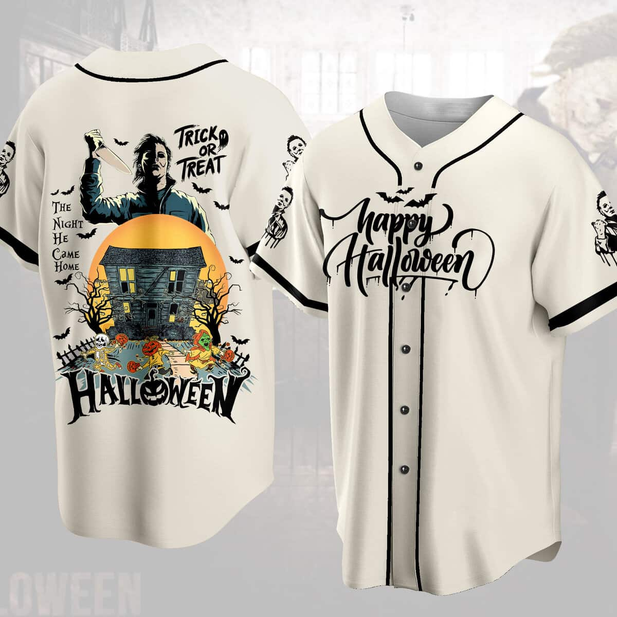 Michael Myers Baseball Jersey Trick Or Treat The Night He Came Home