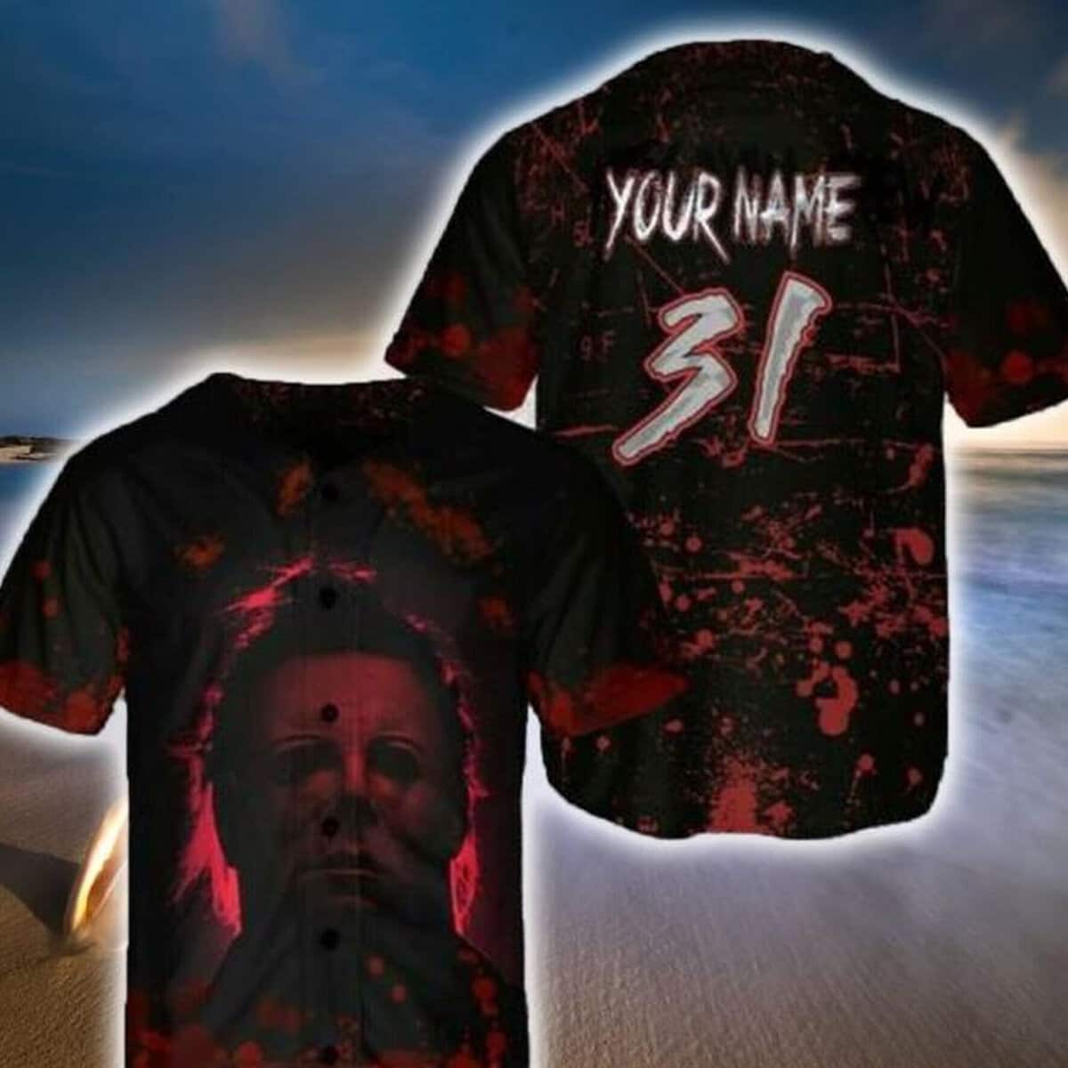 Michael Myers Baseball Jersey Custom Name And Number Gift For Best Friend Michael Myers Baseball Jersey Custom Name And Number Gift For Best Friend