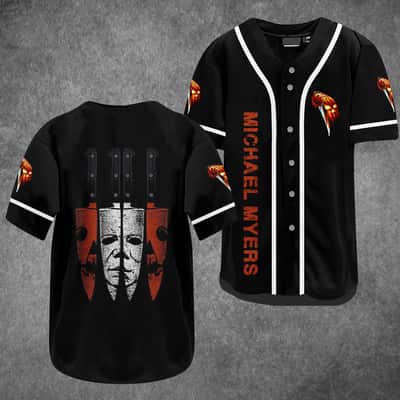 Michael Myers Baseball Jersey Gift for Horror Movie Lovers Michael Myers Baseball Jersey Gift for Horror Movie Lovers