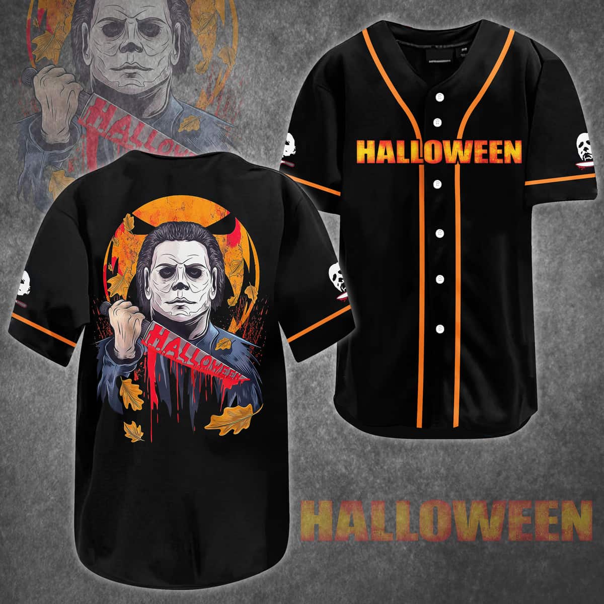 Halloween Michael Myers Baseball Jersey Gift For Sporty Boyfriend Halloween Michael Myers Baseball Jersey Gift For Sporty Boyfriend