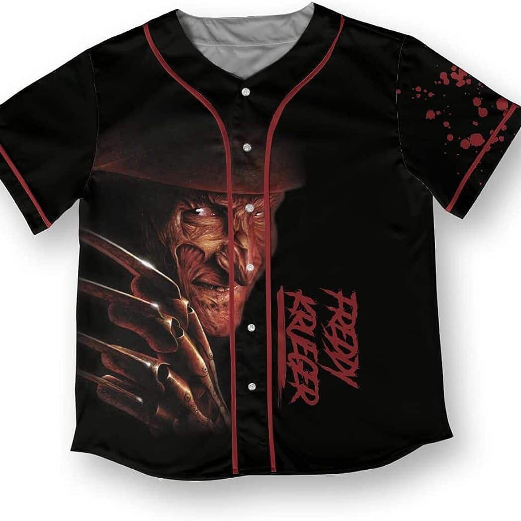 Halloween Freddy Krueger Baseball Jersey Horror Movie Gift Halloween Freddy Krueger Baseball Jersey Horror Movie Gift