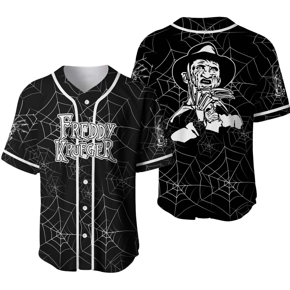 Halloween Freddy Krueger Baseball Jersey Gift For Horror Film Lovers Halloween Freddy Krueger Baseball Jersey Gift For Horror Film Lovers